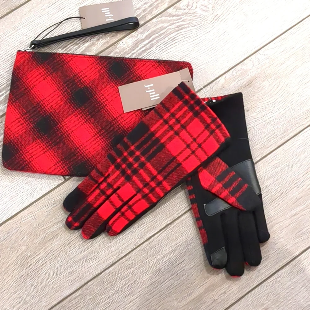 NWT JJill Gloves and Clutch